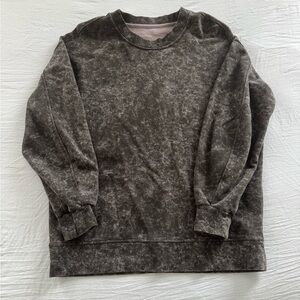 lululemon acid wash black/grey crewneck